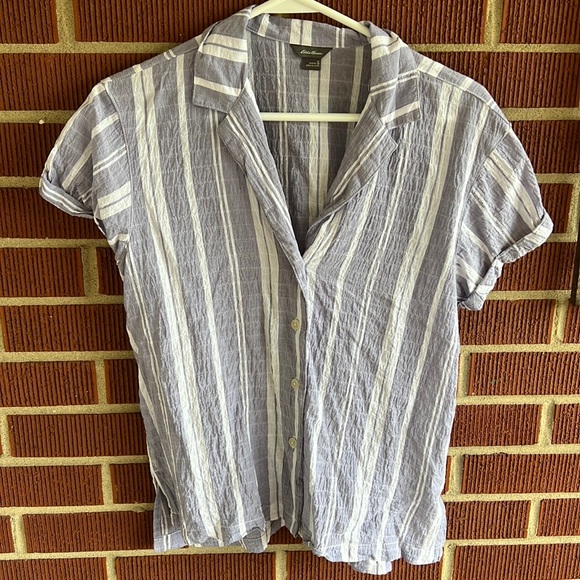 Eddie Bauer Tops - Lavender short sleeve button shirt Eddie Bauer small